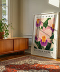 William Morris Orchid art print for vintage decor
