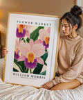 Classic William Morris Orchid floral wall poster
