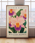 William Morris Orchid floral wall art with classic design
