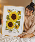 William Morris Sunflower art print with yellow flowers, perfect for vintage decor
