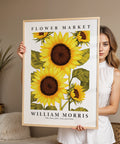 William Morris Sunflower poster with vibrant yellow flowers
