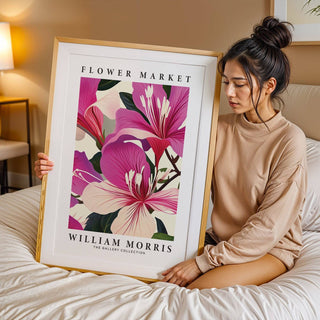 Large pink floral prints for statement wall art