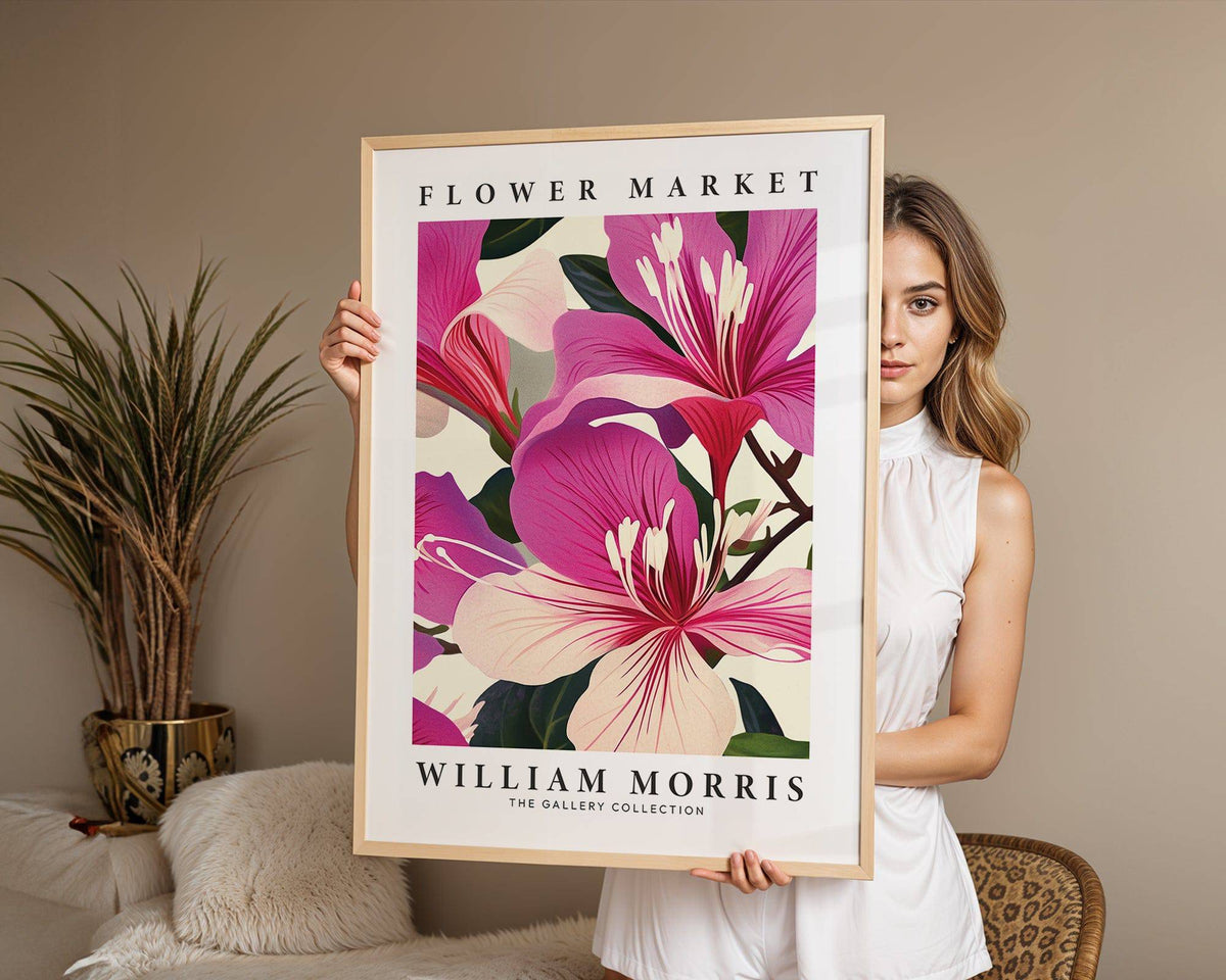 Pink floral prints with soft pink petals and lush floral patterns