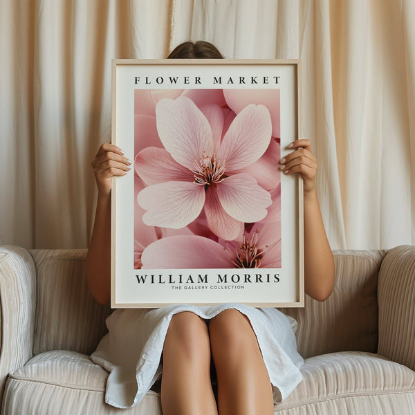 Elegant floral print featuring cherry blossom wall art design