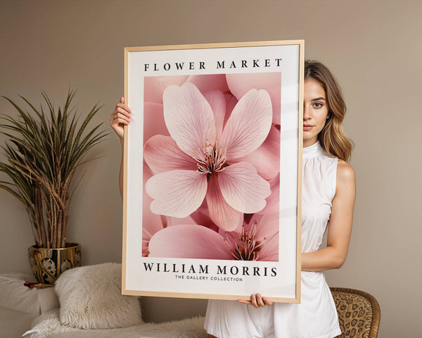 Spring-inspired cherry blossom wall art in muted tones