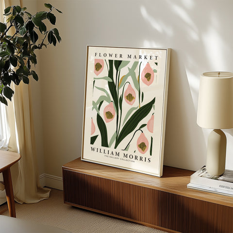 William Morris pink orchid print, perfect for adding elegance
