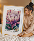 William Morris Protea floral wall art with classic design
