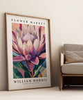 Classic William Morris Protea floral wall poster
