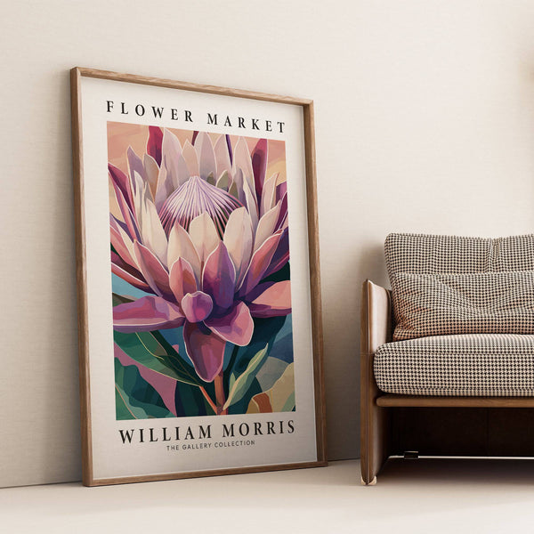 High-quality matte print of protea flower wall art