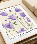 Serene purple tulip flower poster for tranquil spaces
