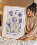 Soft purple tulip floral print ideal for bedrooms and living rooms
