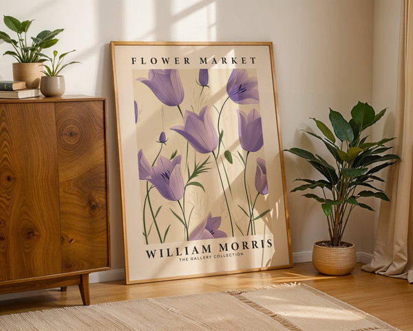 Decorative wall art tulips in Victorian-inspired floral theme
