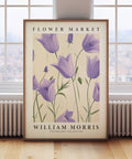 Delicate purple tulip flower print with soft detailing for calm spaces
