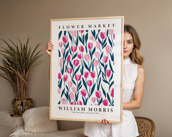 Botanical tulip decor artwork bringing spring charm to bedrooms