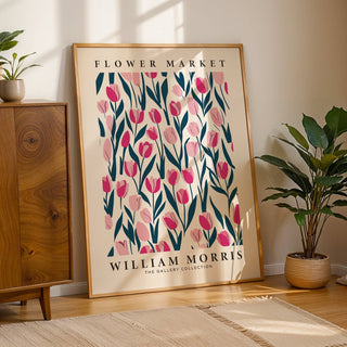 Timeless floral tulip decor print for vintage-inspired home styling