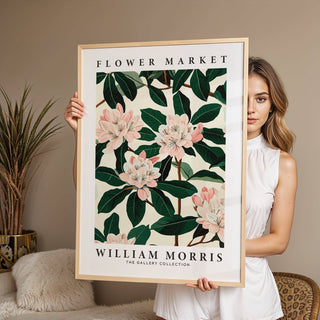 William Morris art print, magnolia theme, perfect for refined decor
