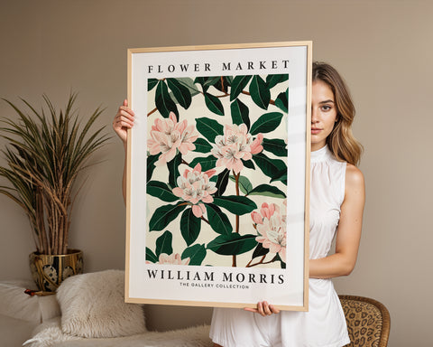 William Morris art print, magnolia theme, perfect for refined decor
