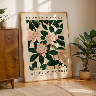 William Morris-inspired magnolia wall art for vintage decor