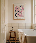 Delicate pink flower poster for timeless decor
