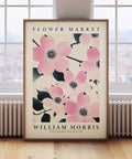 William Morris-inspired pink flower print for elegant interiors
