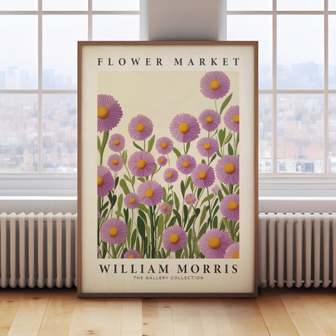 William Morris-inspired daisy floral art
