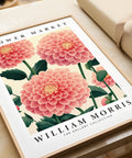 Pink Dahlia botanical print for timeless decor
