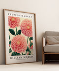 Floral wall art poster with intricate Dahlia details
