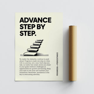 Black and white Poster of Motivation artwork