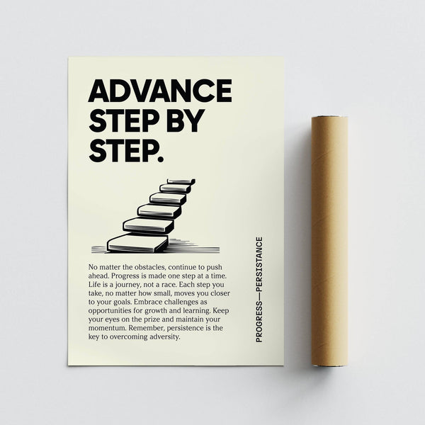 Black and white Poster of Motivation artwork