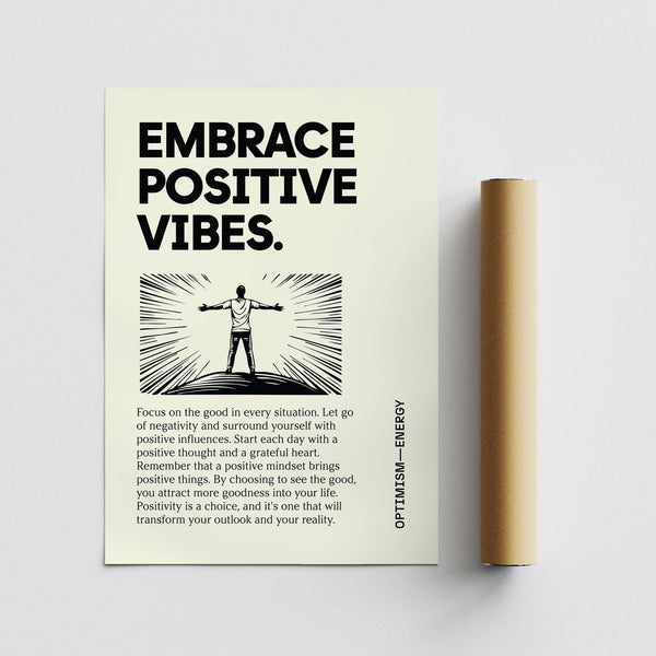 High-quality motivational quote poster print on matte paper