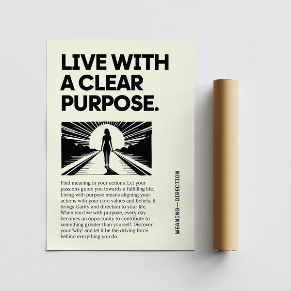 Cream background and black text featured in motivational poster