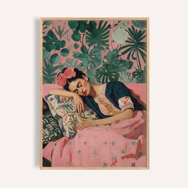 Serene Frida Kahlo Art Prints perfect for bohemian-style bedrooms
