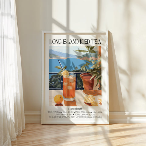 Matisse Long Island Iced Tea Cocktail Poster | Cocktail Wall Art