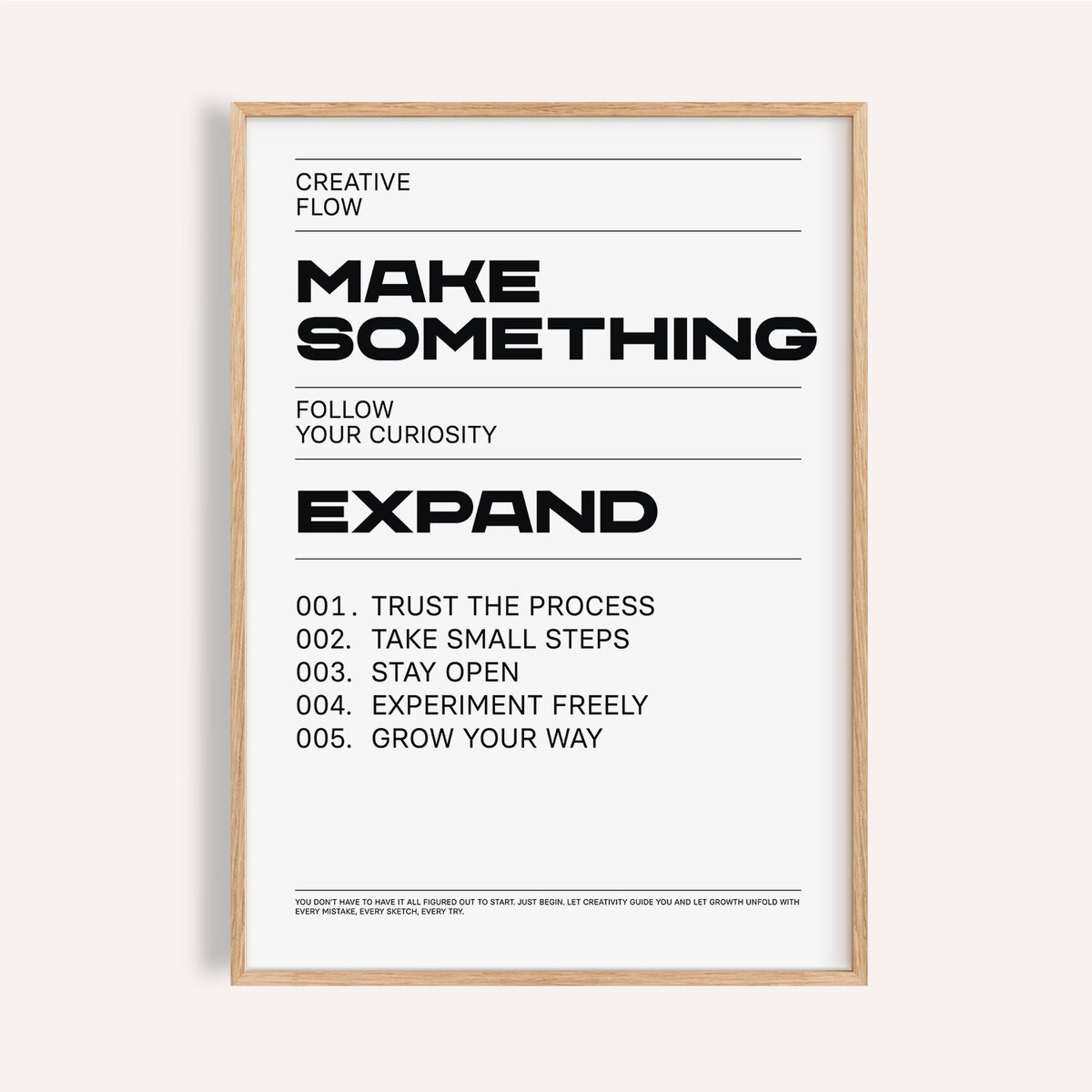 Bold black and white quotes for room wall ideal for creative spaces

