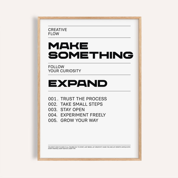 Bold black and white quotes for room wall ideal for creative spaces

