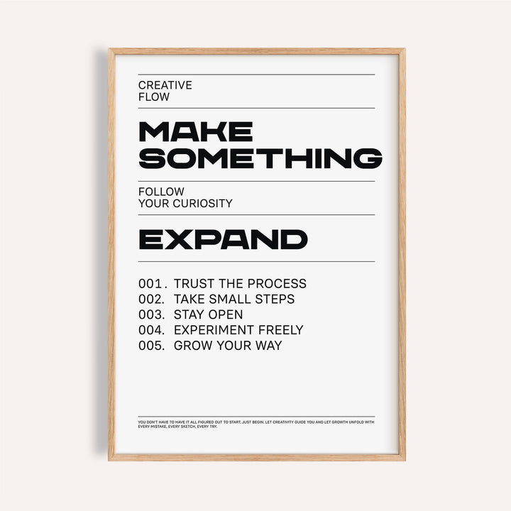 Bold black and white quotes for room wall ideal for creative spaces

