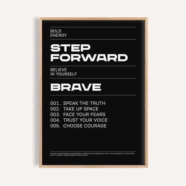 Bold black and white positive affirmation prints for office wall art

