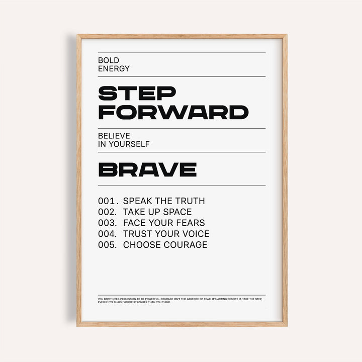 Bold black and white inspirational quotes artwork for home office