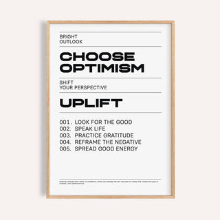 Bold black and white uplifting wall art inspiring positivity

