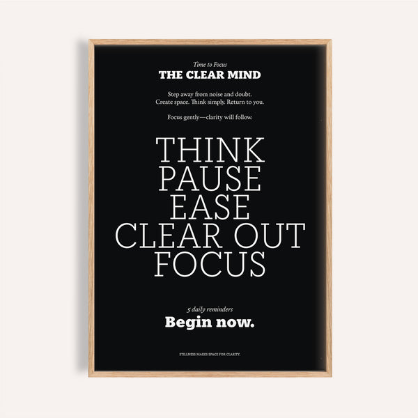 Black minimalist wall art quotes for home with calming white text

