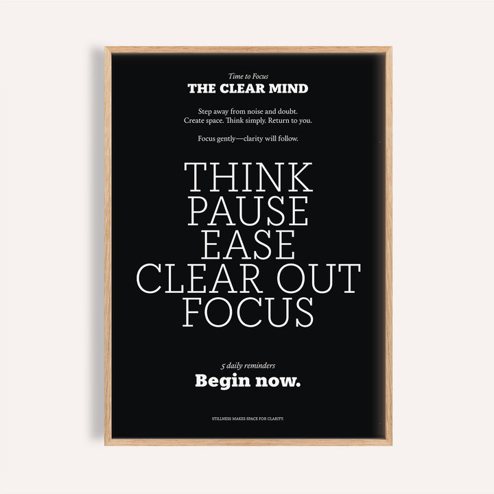 Black minimalist wall art quotes for home with calming white text

