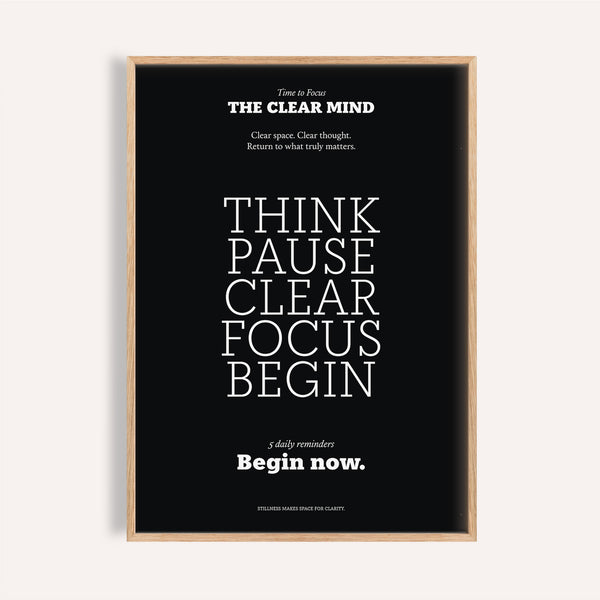 Black background motivational quote prints with minimalist white text

