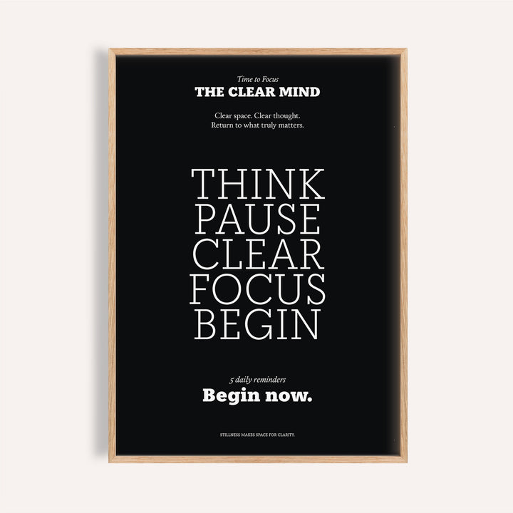 Black background motivational quote prints with minimalist white text


