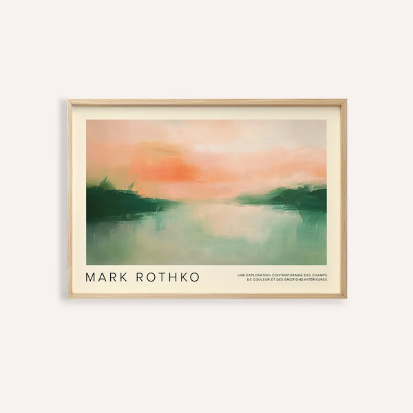 Mark Rothko poster featuring Tranquil Horizon abstract landscape​