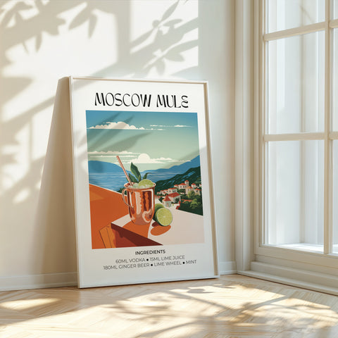 Matisse Moscow Mule Cocktail Art Poster | Vintage Bar Signs