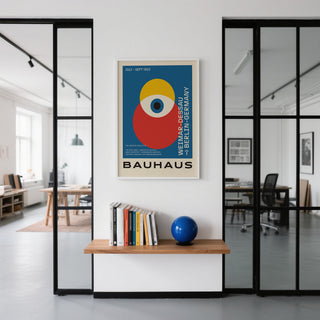 Large Bauhaus poster art designed for contemporary office interiors