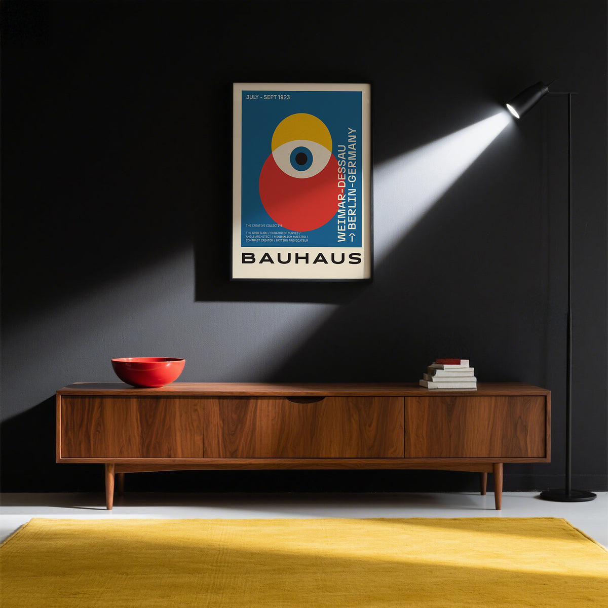High-quality Bauhaus poster art print for modern living spaces