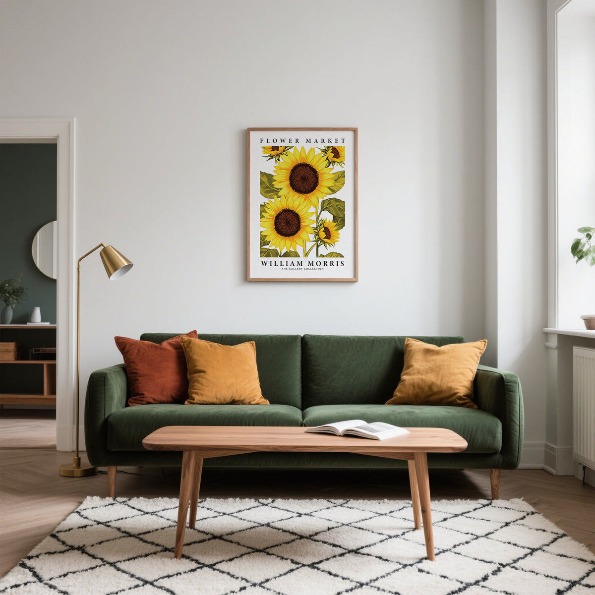 Premium poster of William Morris sunflower wall art