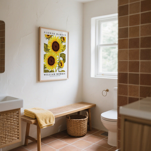 Sunflower Wall Art for bathroom