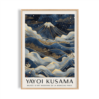 Posters from Japan featuring Mount Fuji and gold waves